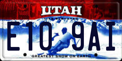 UT license plate E109AI