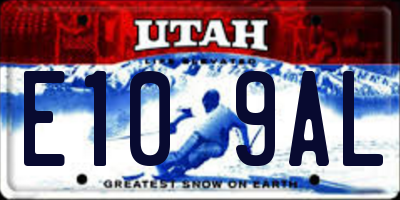 UT license plate E109AL