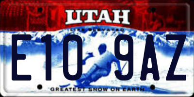 UT license plate E109AZ