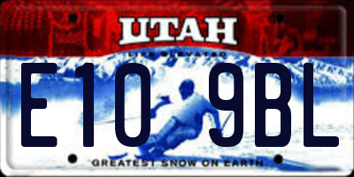 UT license plate E109BL