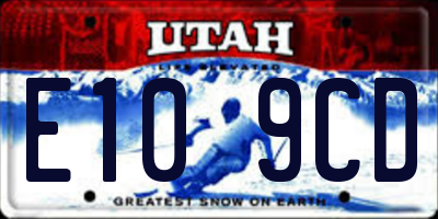 UT license plate E109CD