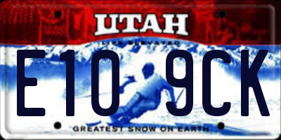 UT license plate E109CK