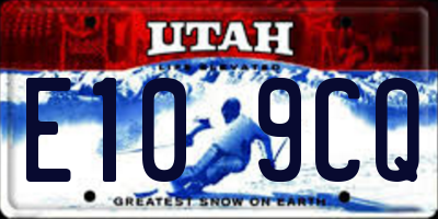 UT license plate E109CQ