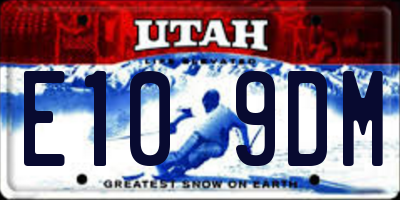 UT license plate E109DM