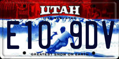UT license plate E109DV