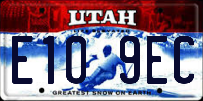 UT license plate E109EC