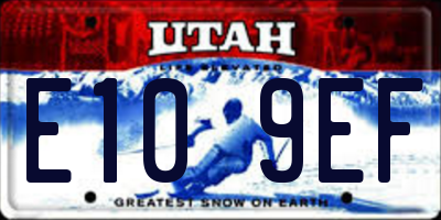 UT license plate E109EF