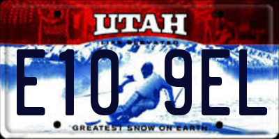 UT license plate E109EL