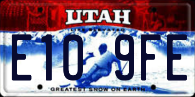 UT license plate E109FE