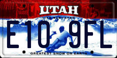 UT license plate E109FL