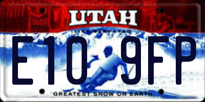 UT license plate E109FP