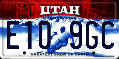 UT license plate E109GC