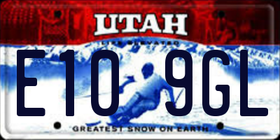 UT license plate E109GL