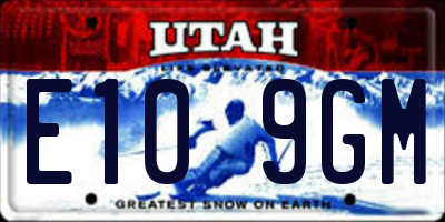 UT license plate E109GM