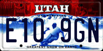 UT license plate E109GN