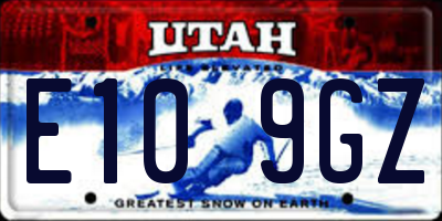 UT license plate E109GZ