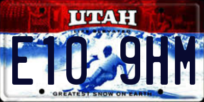 UT license plate E109HM