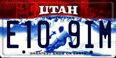 UT license plate E109IM