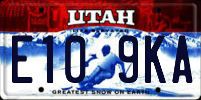 UT license plate E109KA