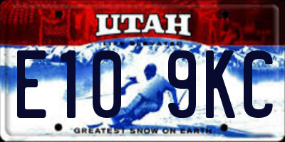 UT license plate E109KC