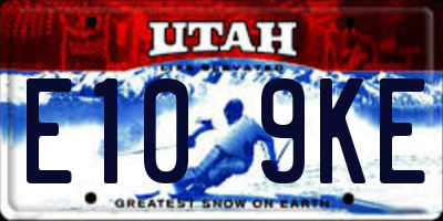 UT license plate E109KE