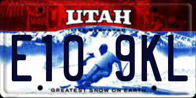 UT license plate E109KL