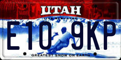UT license plate E109KP