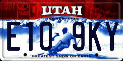 UT license plate E109KY