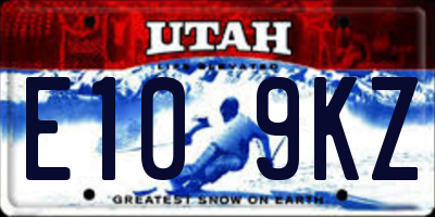 UT license plate E109KZ