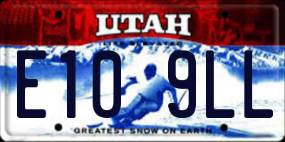 UT license plate E109LL