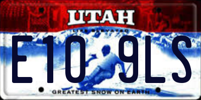 UT license plate E109LS