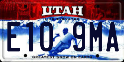 UT license plate E109MA