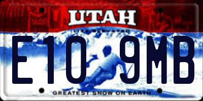 UT license plate E109MB