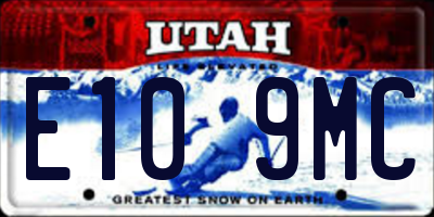 UT license plate E109MC