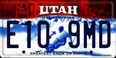 UT license plate E109MD