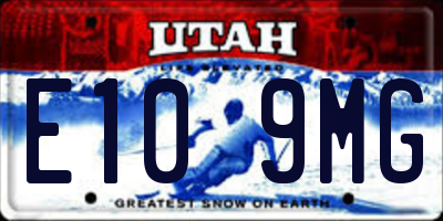UT license plate E109MG