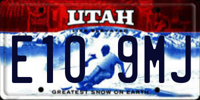 UT license plate E109MJ