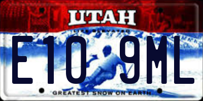 UT license plate E109ML
