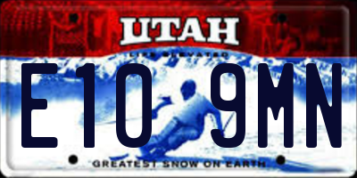 UT license plate E109MN