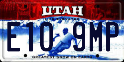UT license plate E109MP