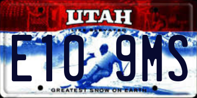 UT license plate E109MS