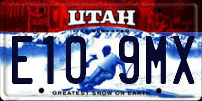 UT license plate E109MX