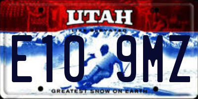 UT license plate E109MZ