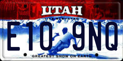 UT license plate E109NQ
