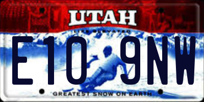 UT license plate E109NW