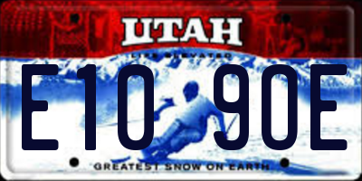UT license plate E109OE