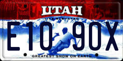 UT license plate E109OX