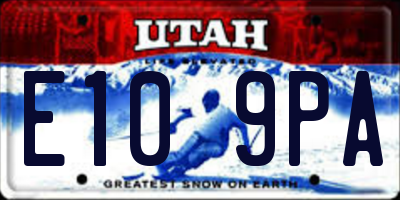 UT license plate E109PA