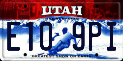 UT license plate E109PI