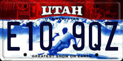 UT license plate E109QZ